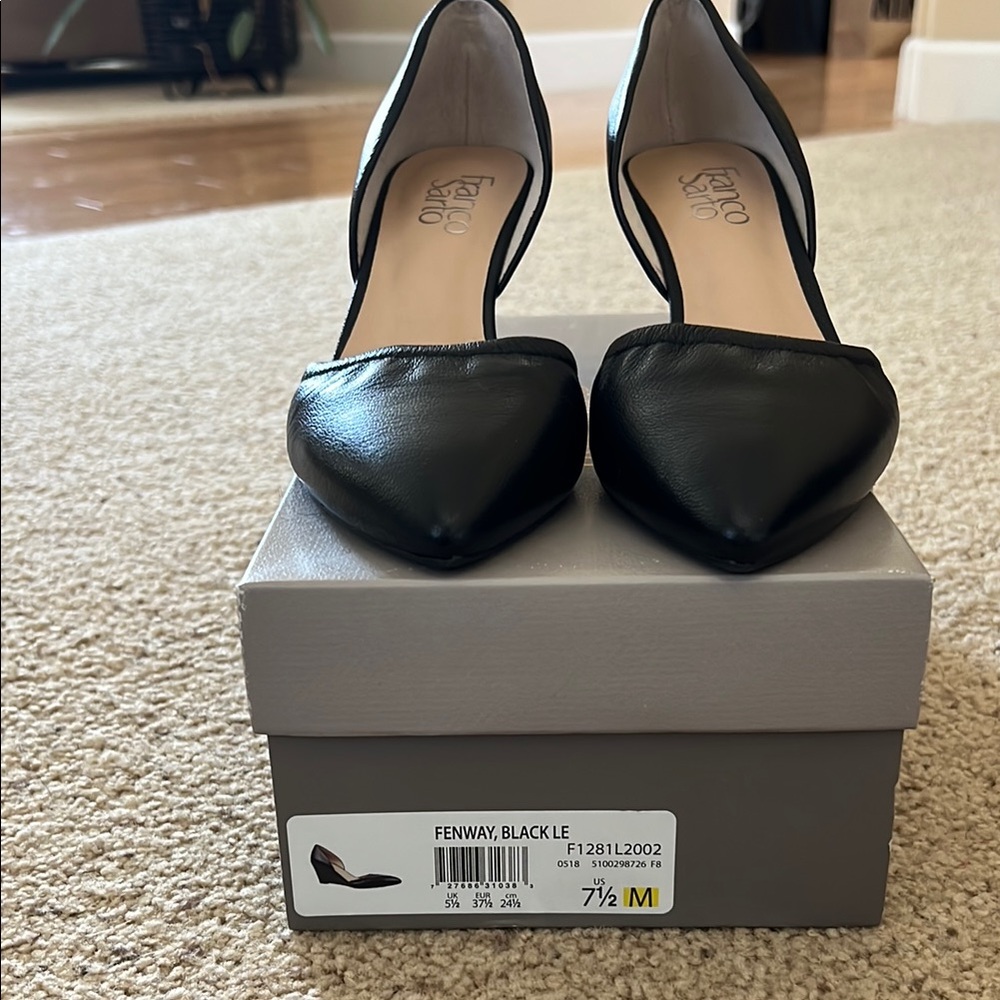 Franco Sarto Black Heels Sleek Minimalist Design